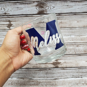 Initial Name Personalized Glass Mug