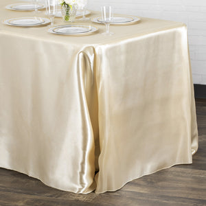 Satin 90"x156" (for 8 Feet) Rectangular Tablecloth