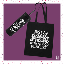 Load image into Gallery viewer, Good Mom Hood Playlist Tote- Tumbler Gift Box