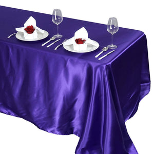 Satin 90"x132" (for 6 Feet) Rectangular Tablecloth